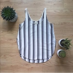 Madewell Singlet Side Slit Tank Vertical Stripe